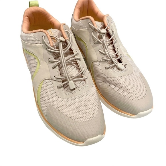 Vionic olessa cream off white grey orange mesh lace up sneakers size 8 - Picture 3 of 7